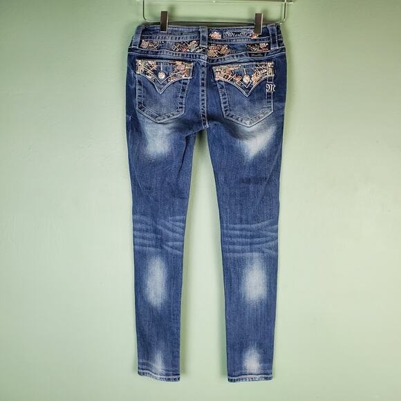 Miss Me Signature Low Rise Zip Fly Stretch Skinny Jeans Size 27 - Picture 1 of 9